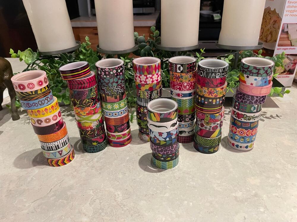 Lot of 77 Assorted 1/2” Designs Wasi crafting tapes mostly New